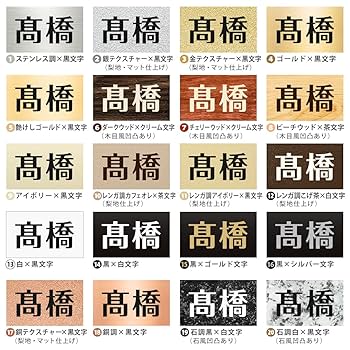 Amazon.co.jp: 2穴 専用 表札 住所 番地 表記 メーカー